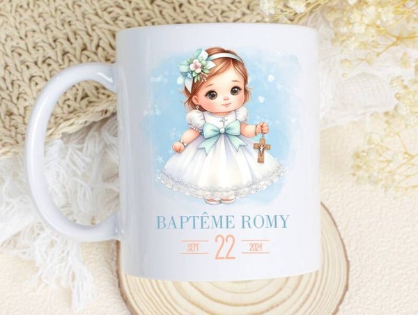 Mug personnalisé spécial baptême