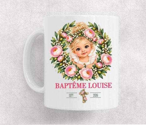 Mug personnalisé spécial baptême