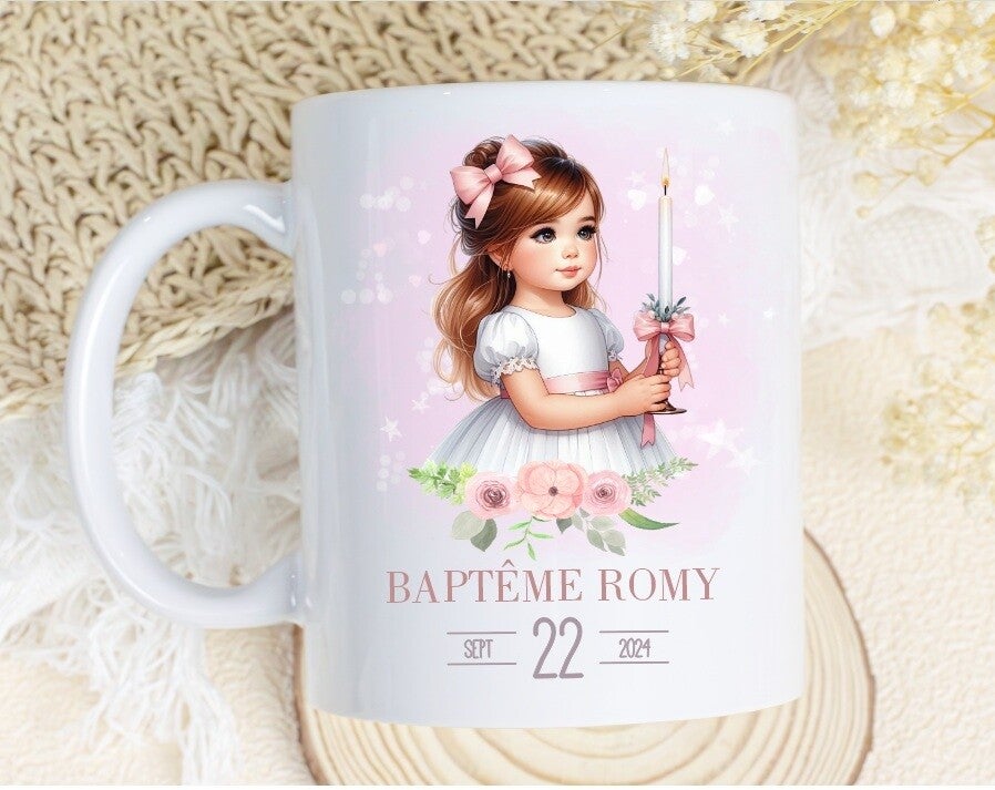 Mug personnalisé spécial baptême