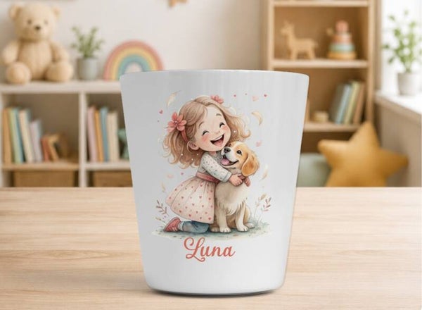 Verre enfant personnalisé 230 ml - FILLE & SON CHIEN