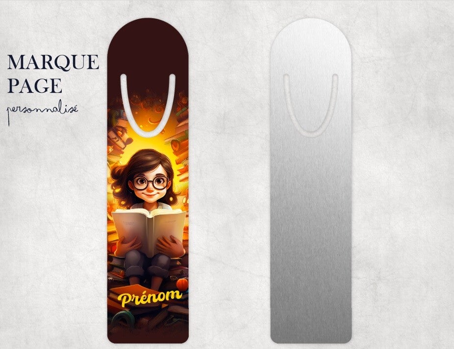 Marque-page personnalisé "jeune fille"