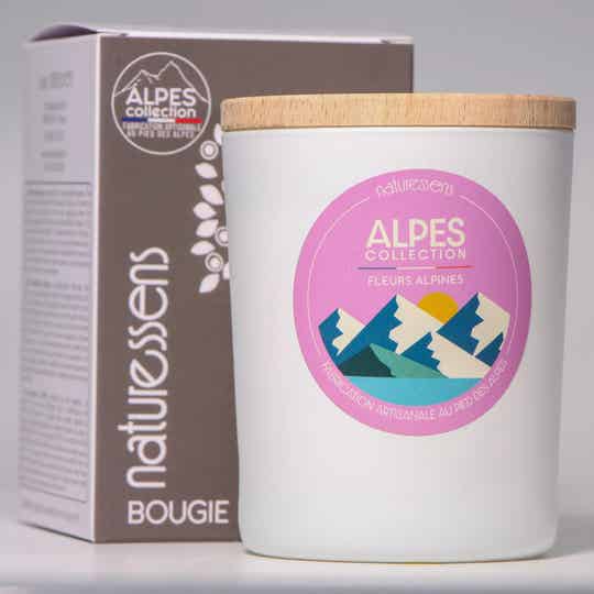BOUGIE PARFUMEE CIRE VEGETALE FLEURS ALPINES 165gr