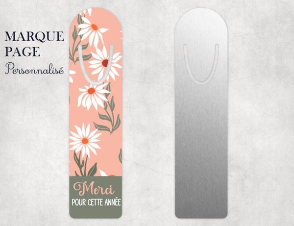 Marque page personnalisé "merci pour tout"