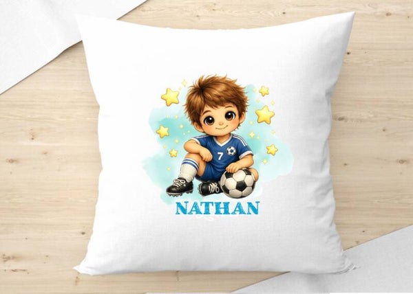 coussin "footballeur" personnalisé