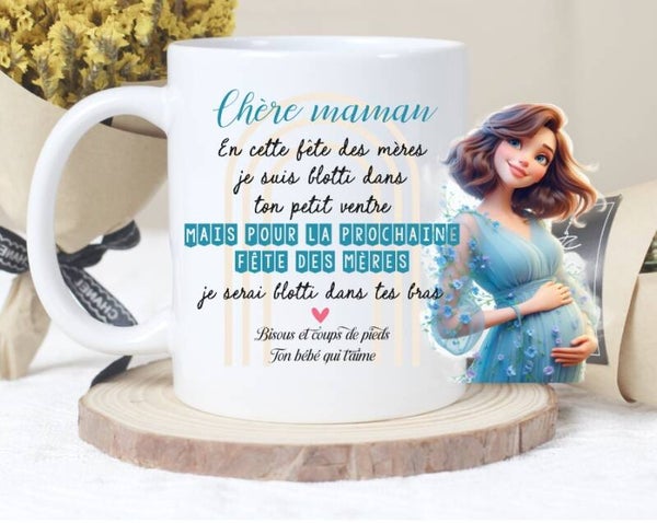 Mug personnalisé "Bonne fête future maman"