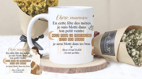 Mug personnalisé "Bonne fête future maman"
