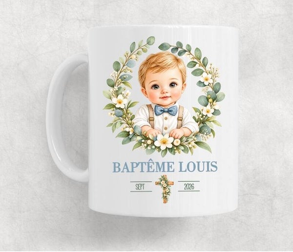 Mug personnalisé spécial baptême