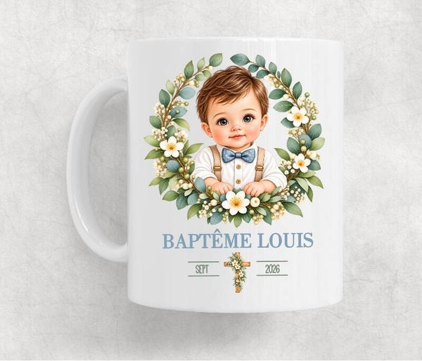 Mug personnalisé spécial baptême