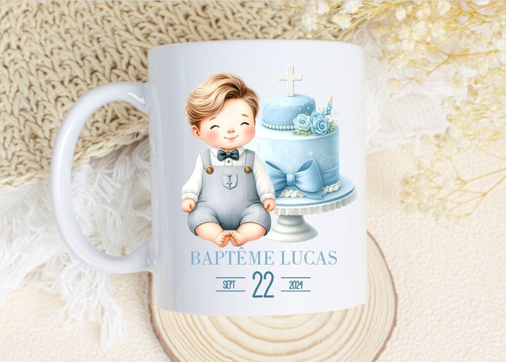 Mug personnalisé spécial baptême