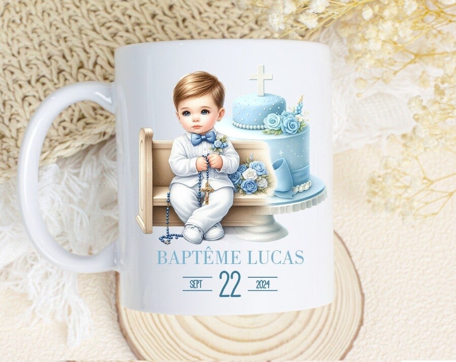 Mug personnalisé spécial baptême