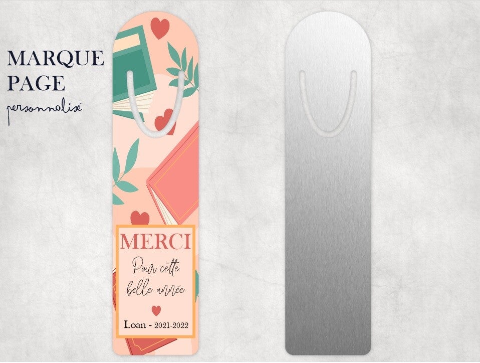 Marque page personnalisé "merci"