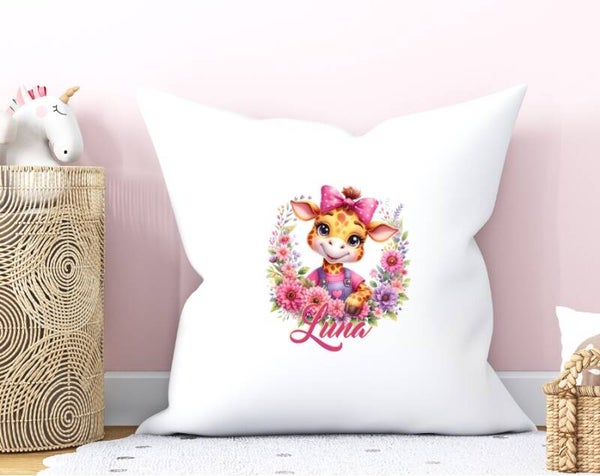 Coussin personnalisé "girafe"