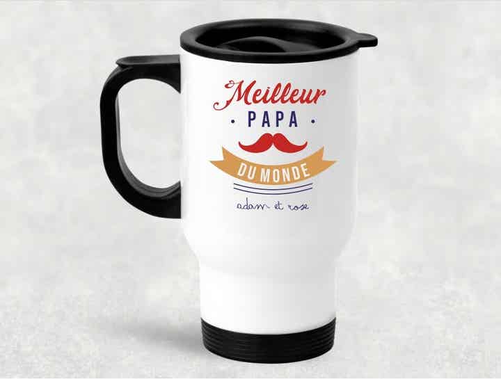 Tasse isotherme personnalisée "Meilleur papa du monde"