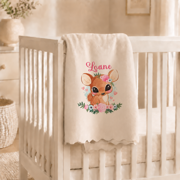 Plaid personnalisé Enfant "biche"