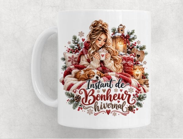 Mug hivernal en céramique – Tasse cocooning pour les pauses au chaud