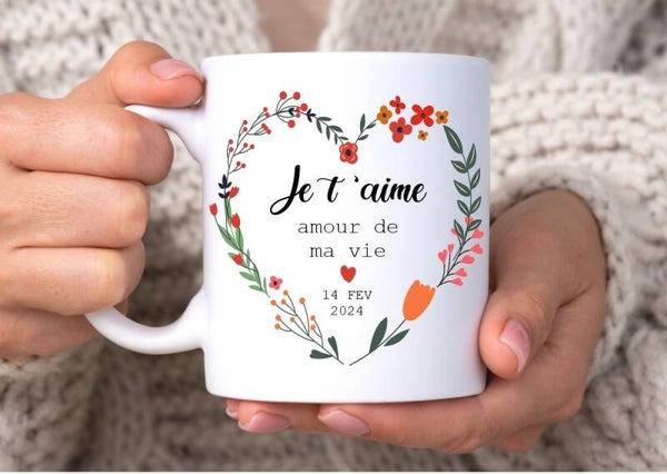 Mug personnalisé "spécial Saint Valentin"