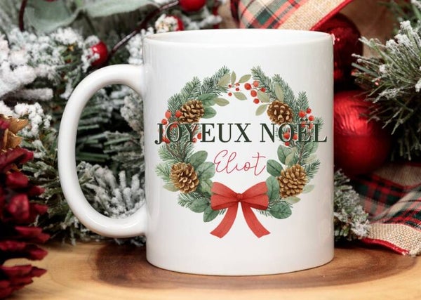 Mug de noël personnalisé