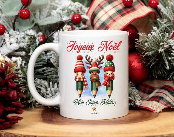 Mug de noël personnalisé - Spécial maître
