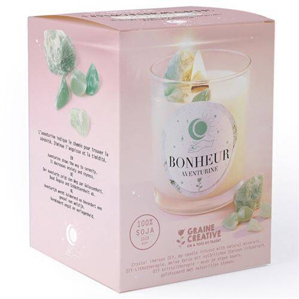 KIT DIY BOUGIE LITHOTHERAPIE AVENTURINE
