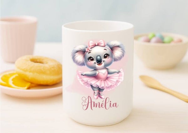 Gobelet personnalisé "koala danseuse"