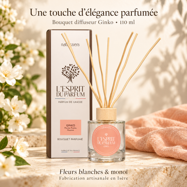 Bouquet diffuseur Ginko 110 ml – Naturessens | Parfum d’intérieur fabriqué en France