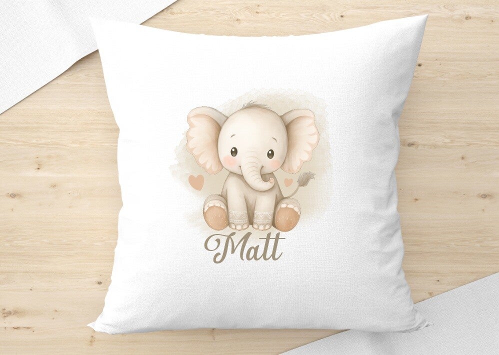 coussin "éléphant" personnalisé