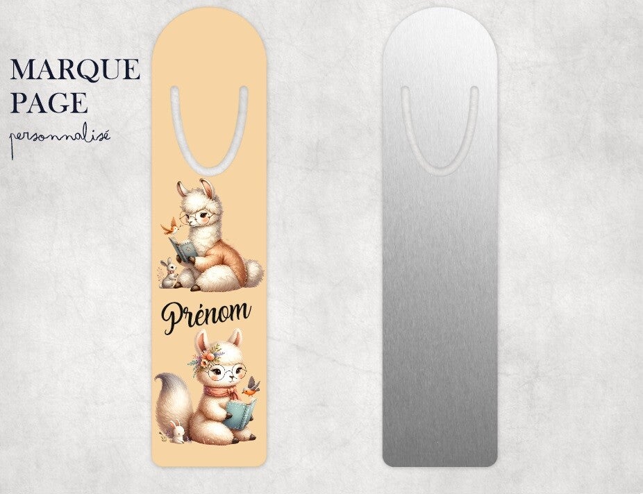 Marque-page personnalisé "lama"
