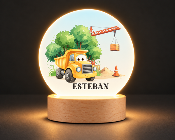 Lampe veilleuse personnalisée ENGIN DE CHANTIER