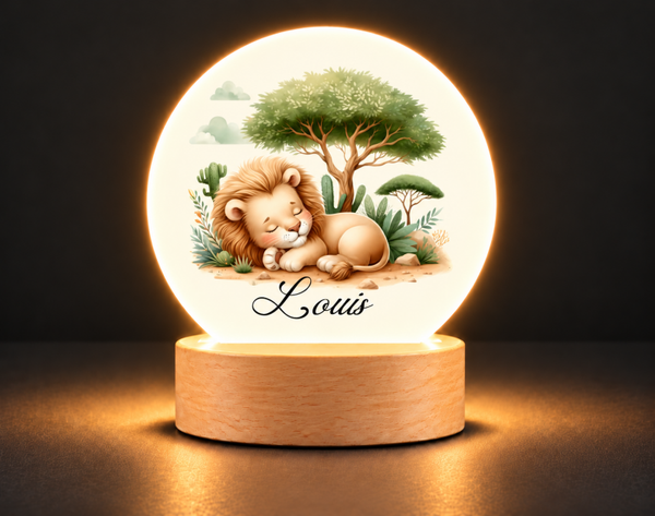 Lampe veilleuse personnalisée LION