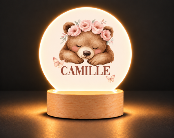 Lampe veilleuse personnalisée OURSONNE (