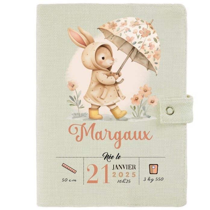Protège carnet de santé "lapin"