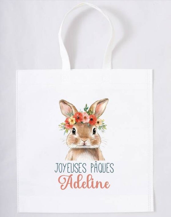 Sac pour la chasse aux œufs personnalisé "lapin"
