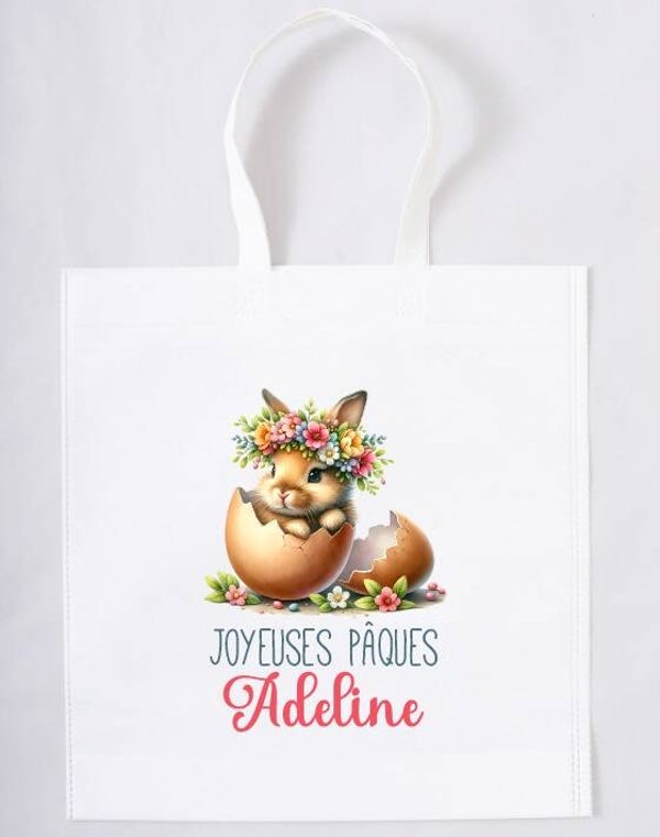 Sac pour la chasse aux œufs personnalisé "lapin"