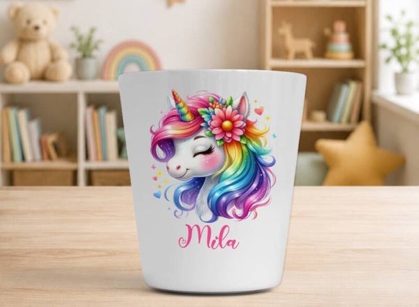 Verre enfant personnalisé 230 ml - LICORNE