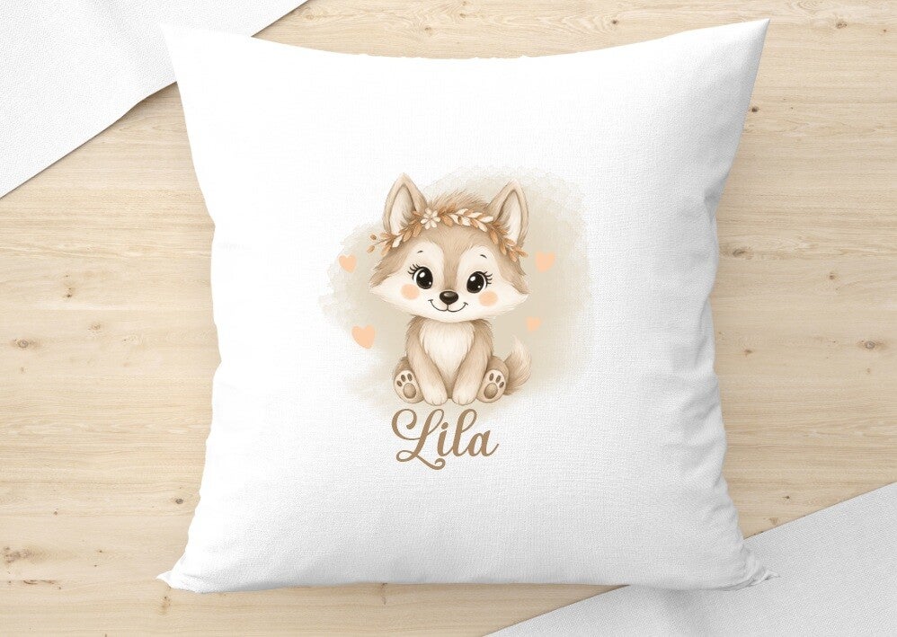 coussin "louve" personnalisé