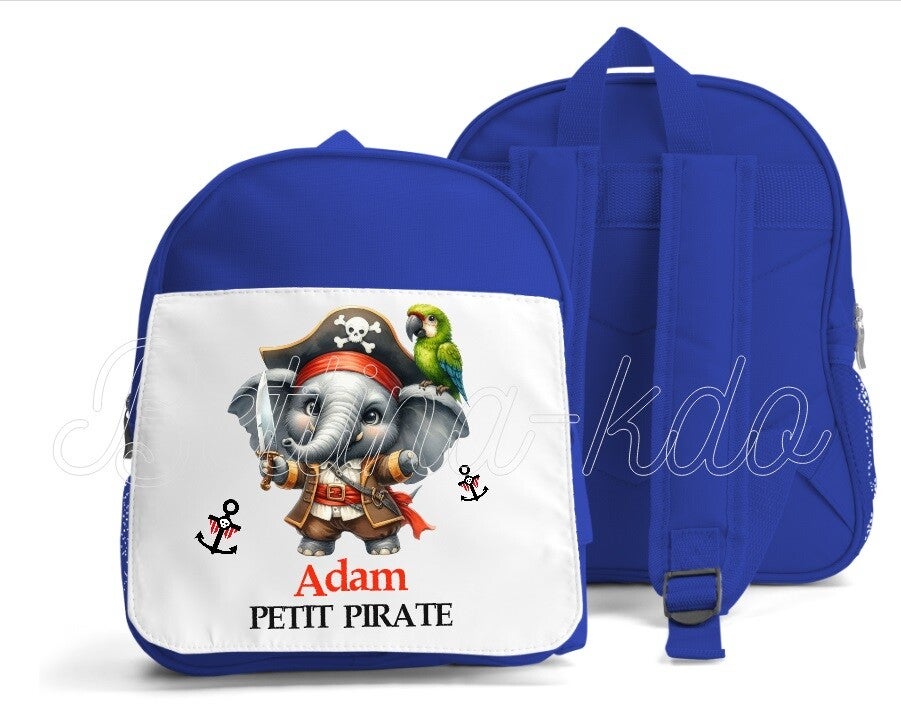 Sac à dos personnalisé "éléphant pirate"