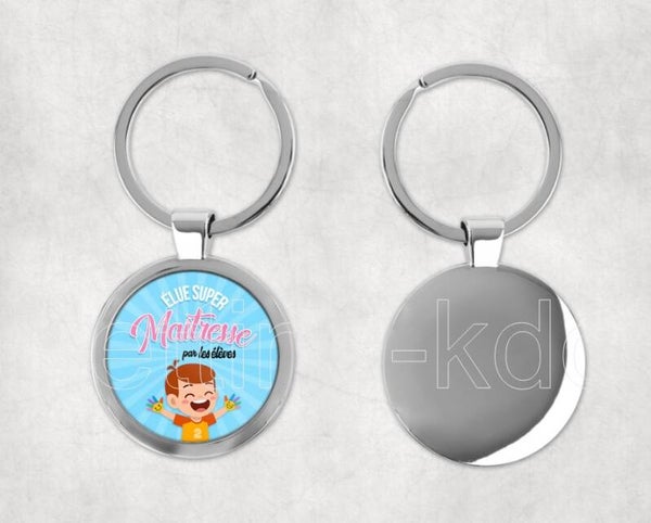 Porte-clés "Elue super maîtresse"