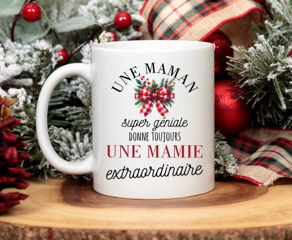 Mug de noël "maman et mamie"