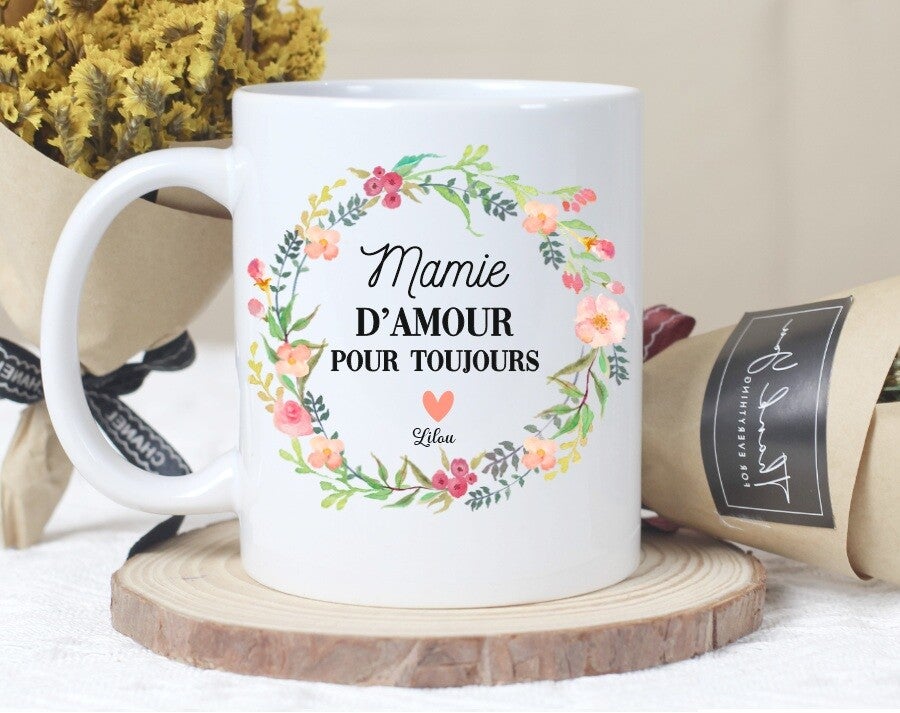 Mug personnalisé "Mamie d'amour"