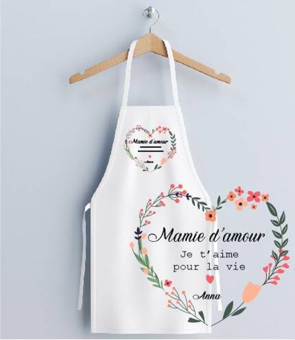 TABLIER DE CUISINE "Mamie d'amour"