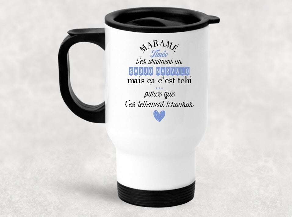 Tasse isotherme humour de Grenoble personnalisée