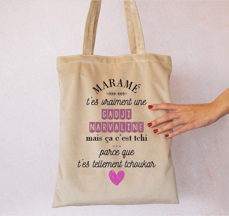 Sac en velours humour "maramé"