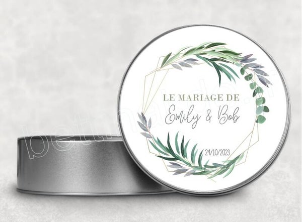 Boîte Métal Personnalisée Spécial Mariage
