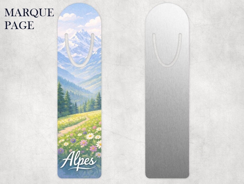 Marque page personnalisé "Alpes"