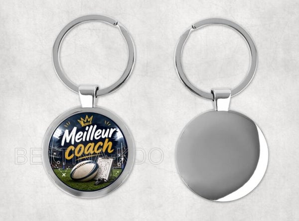 Porte-clés "Meilleur Coach rugby"