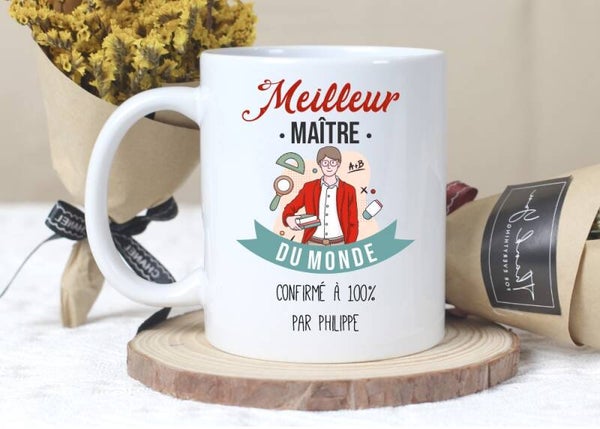 Mug "Meilleur maître" personnalisé