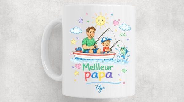 Tasse Personnalisée Papa | Cadeau Original Fête des Pères