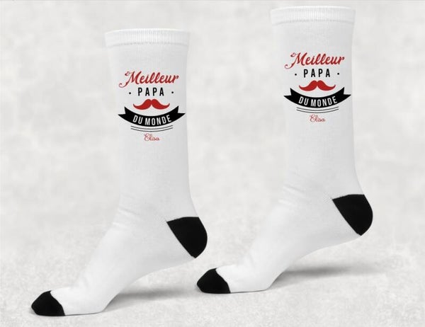 Chaussettes personnalisées homme "Meilleur papa"
