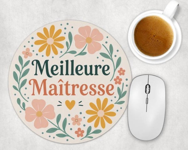 Tapis de souris "Meilleure maîtresse" personnalisé
