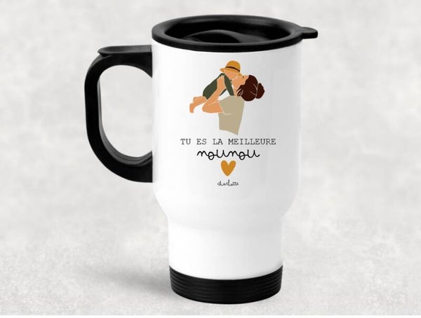 Tasse isotherme personnalisée "Meilleur nounou"